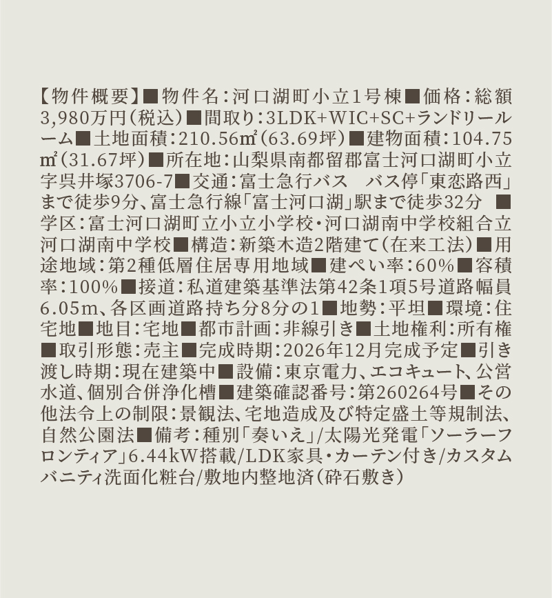 物件概要