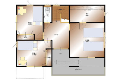 甲斐市龍地B35号棟　建売住宅　間取り図2F