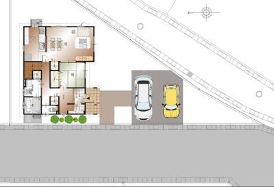 甲斐市龍地B35号棟　建売住宅　配置図
