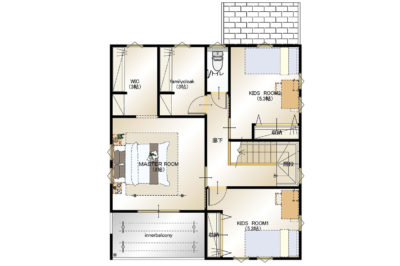 甲斐市下今井E28号棟　建売住宅　平面図2F