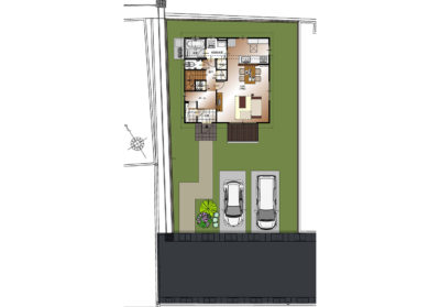 甲斐市下今井D1号棟　建売住宅　配置図