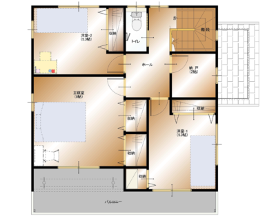 山梨　不動産　南アルプス市小笠原B　5号棟　新築建売住宅　2F平面図