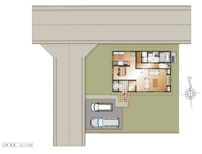 山梨県甲斐市下今井E32号棟　新築建売住宅　配置図