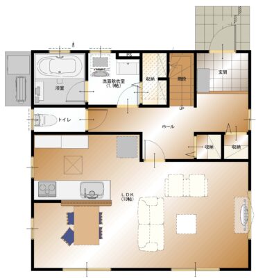 上今井町Ｂ２３号棟建売住宅【1F平面図】