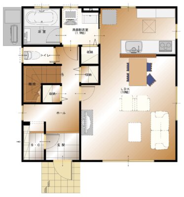 加賀美J4号棟 1F平面図