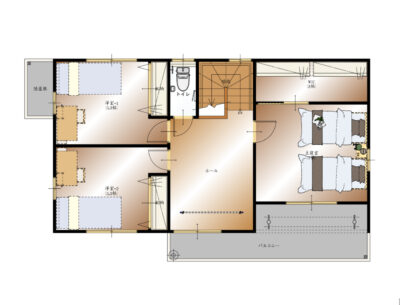 山梨県甲斐市下今井E　19号棟　新築建売住宅　2F　平面図