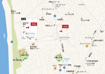 甲斐市西八幡G-2号棟　地図