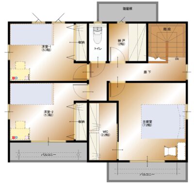 小笠原Ａ－２号棟 2F平面図