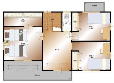 加賀美I1号棟(2F平面図)