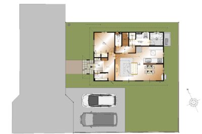 下飯田Ｂ６号棟建売住宅 配置図
