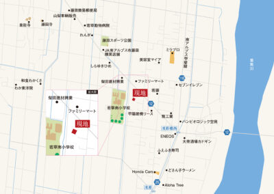 南アルプス市藤田N-5号棟　地図
