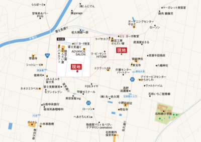 笛吹市石和町唐柏N　地図