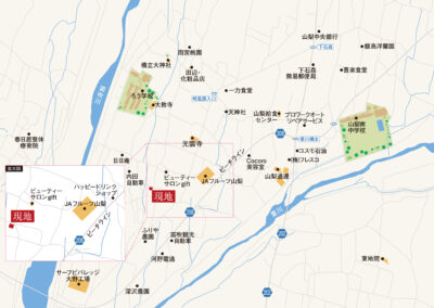 山梨市大野　地図