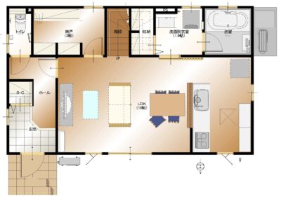 加賀美Ｊ－１５建売 1F平面図