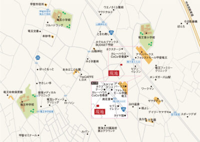甲斐市富竹新田F-2号棟　地図