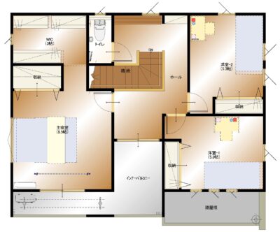 富竹新田Ｆ－２号棟 2F平面図