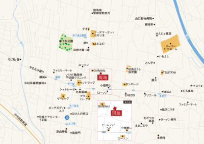 甲斐市中下条E-2号棟　地図