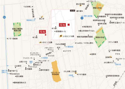 昭和町築地新居　地図