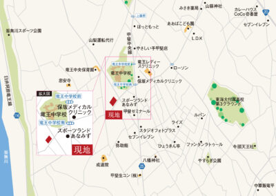 甲斐市西八幡H　地図