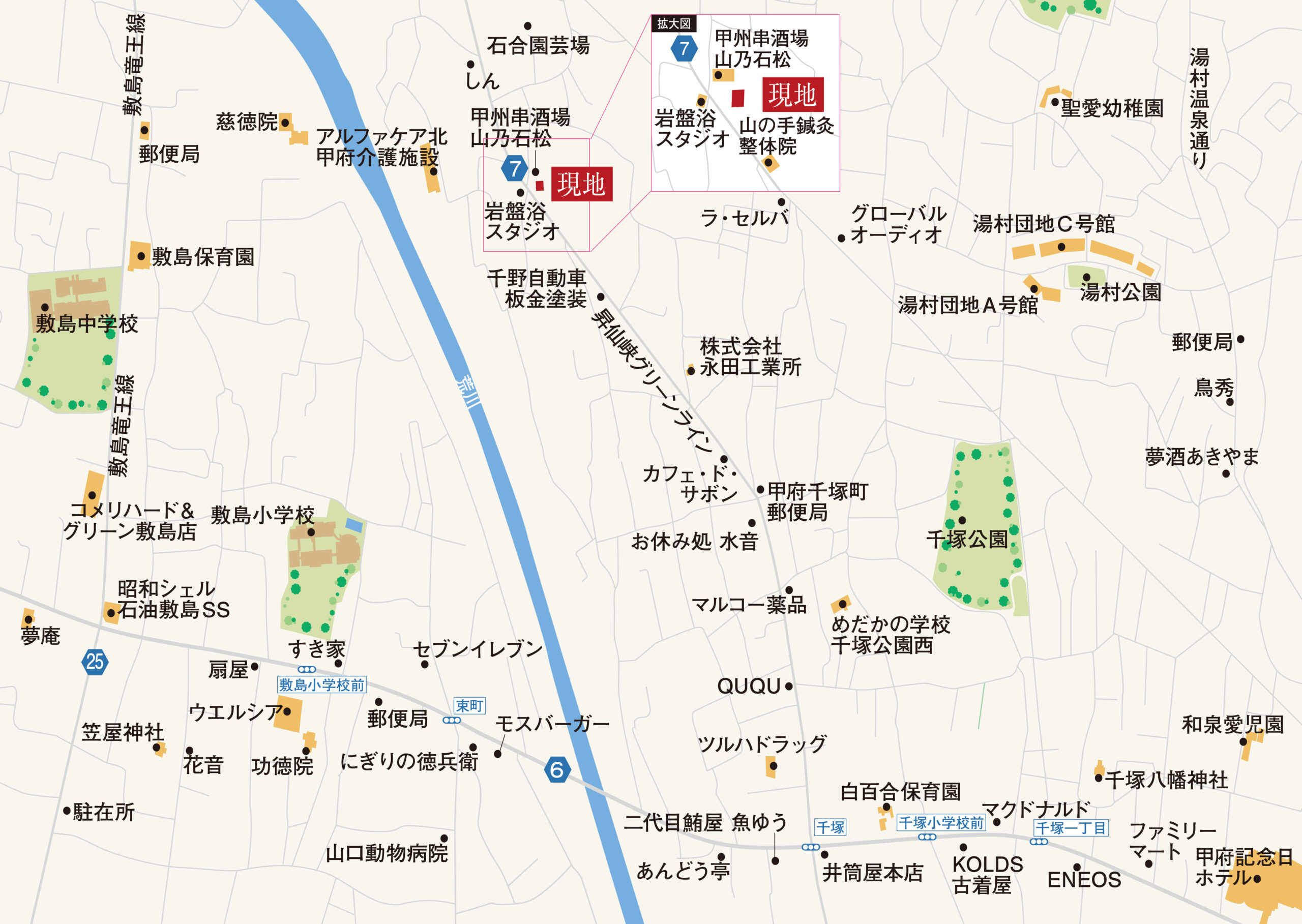 甲府市千塚B　地図