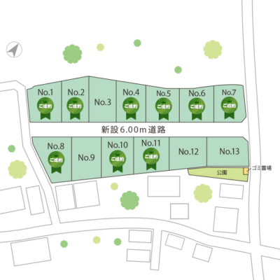 山梨県甲斐市篠原Gの区画図