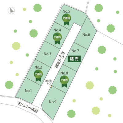 山梨県甲府市里吉Fの区画図