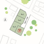 山梨県甲府市下今井町A(分譲地)の区画図