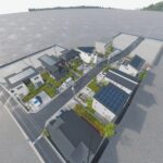 山梨県甲府市増坪町D分譲地のパース鳥瞰図（イメージ画像）