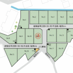 山梨県中央市西新居A（分譲地）の区画図