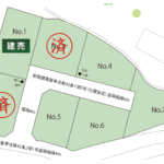 山梨県笛吹市石和町中川A（分譲地）の区画図