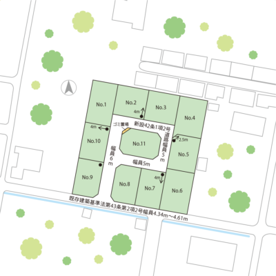 甲府市西高橋町Aの区画図