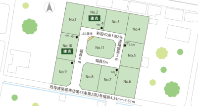 山梨県甲府市西高橋町Aの区画図