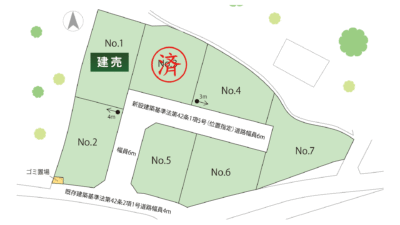 山梨県笛吹市石和町中川Aの区画図