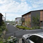 甲府市西高橋町A（分譲地）の街並み分譲地パース