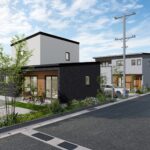 甲府市西高橋町A（分譲地）の街並み分譲地パース