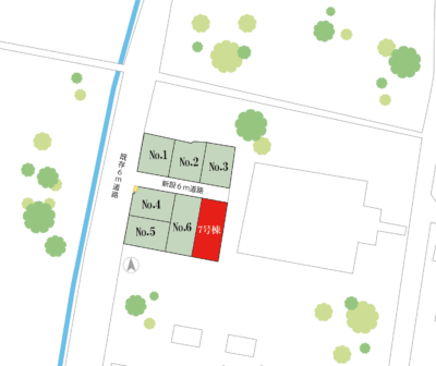 山梨県甲府市増坪町C7号棟の区画図