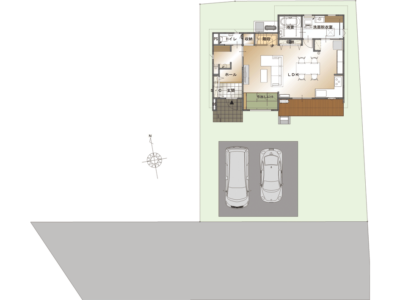 山梨県甲府市増坪町C3号棟の配置図