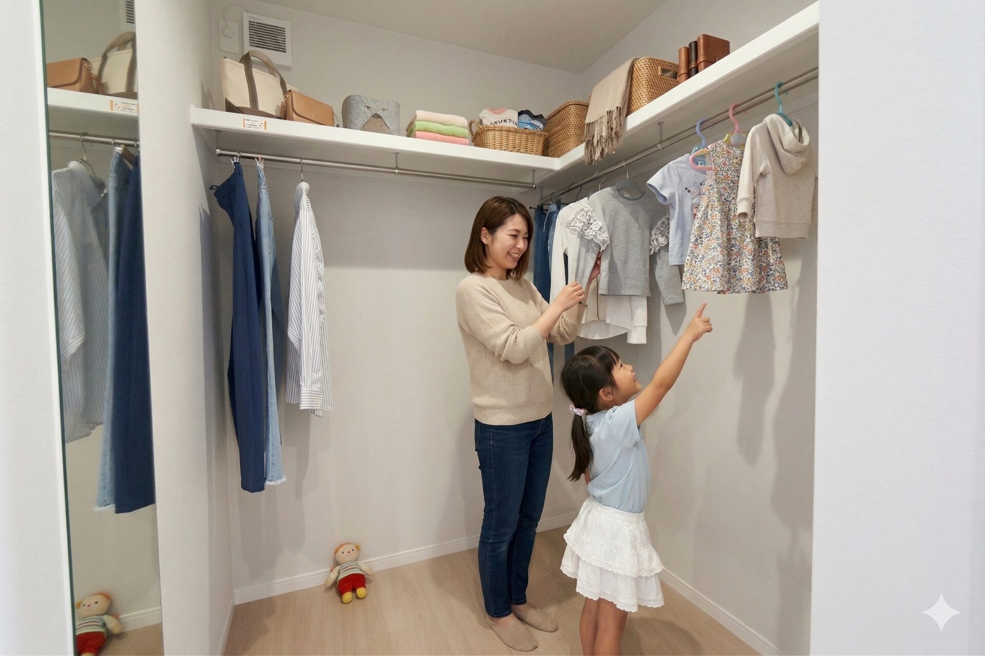 山梨県甲府市増坪町C 7号棟（建売住宅）のウォークインクローゼット