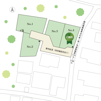 甲州市塩山下塩後Bの区画図