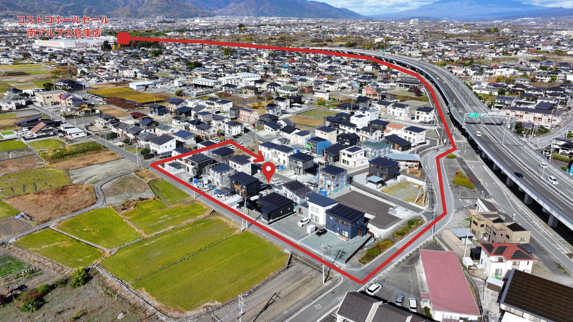 山梨県南アルプス市寺部B 30号棟（建売住宅）の周辺環境