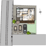 山梨県甲府市増坪町C1号棟の配置図