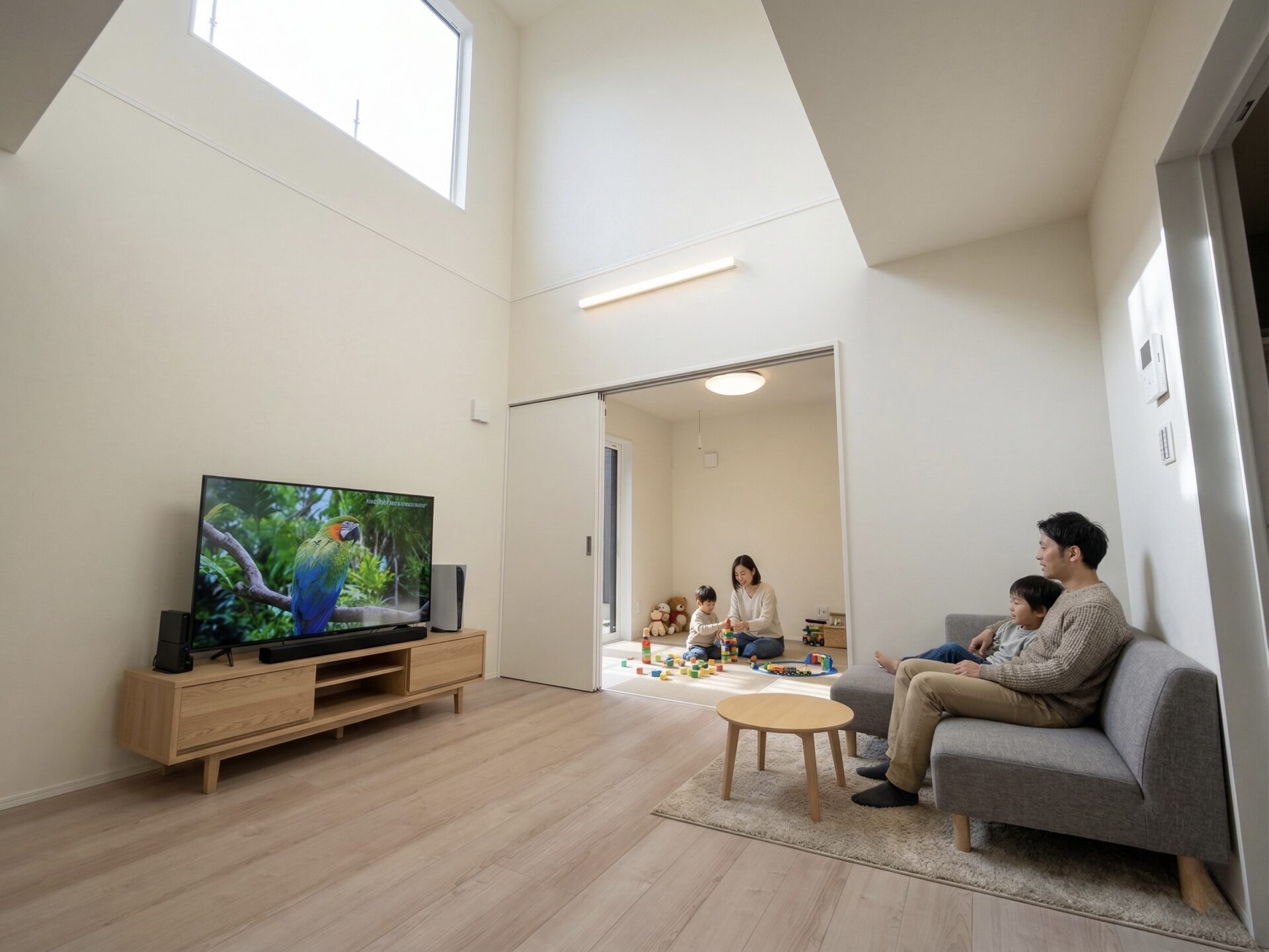 山梨県南アルプス市寺部B 30号棟（建売住宅）のリビング