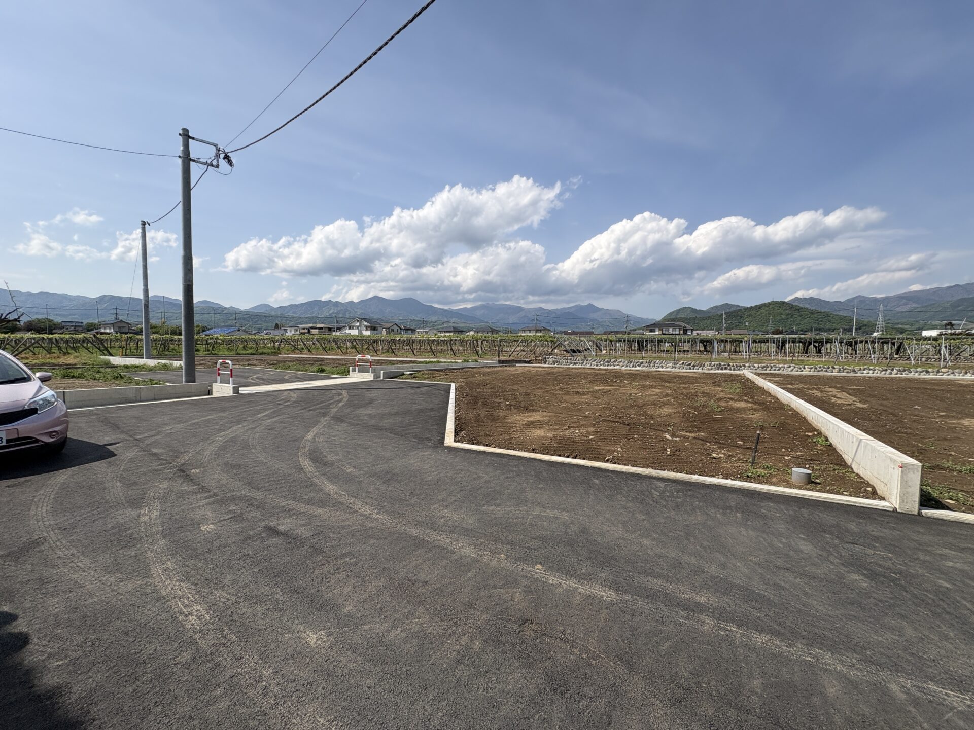 山梨県甲州市塩山下塩後B（分譲地：全4区画）の現地写真