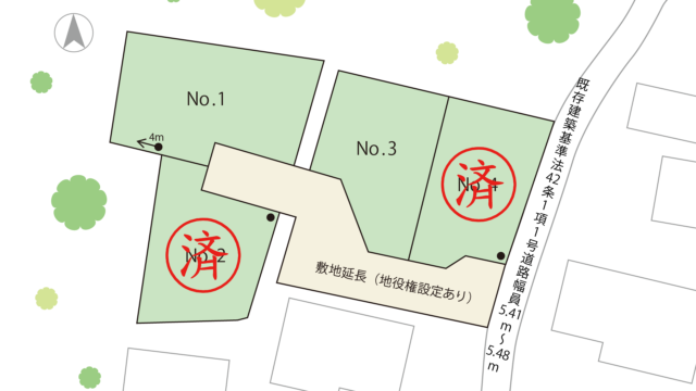 甲州市塩山下塩後B区画図