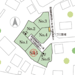 山梨県甲府市増上石田C（分譲地）の区画図