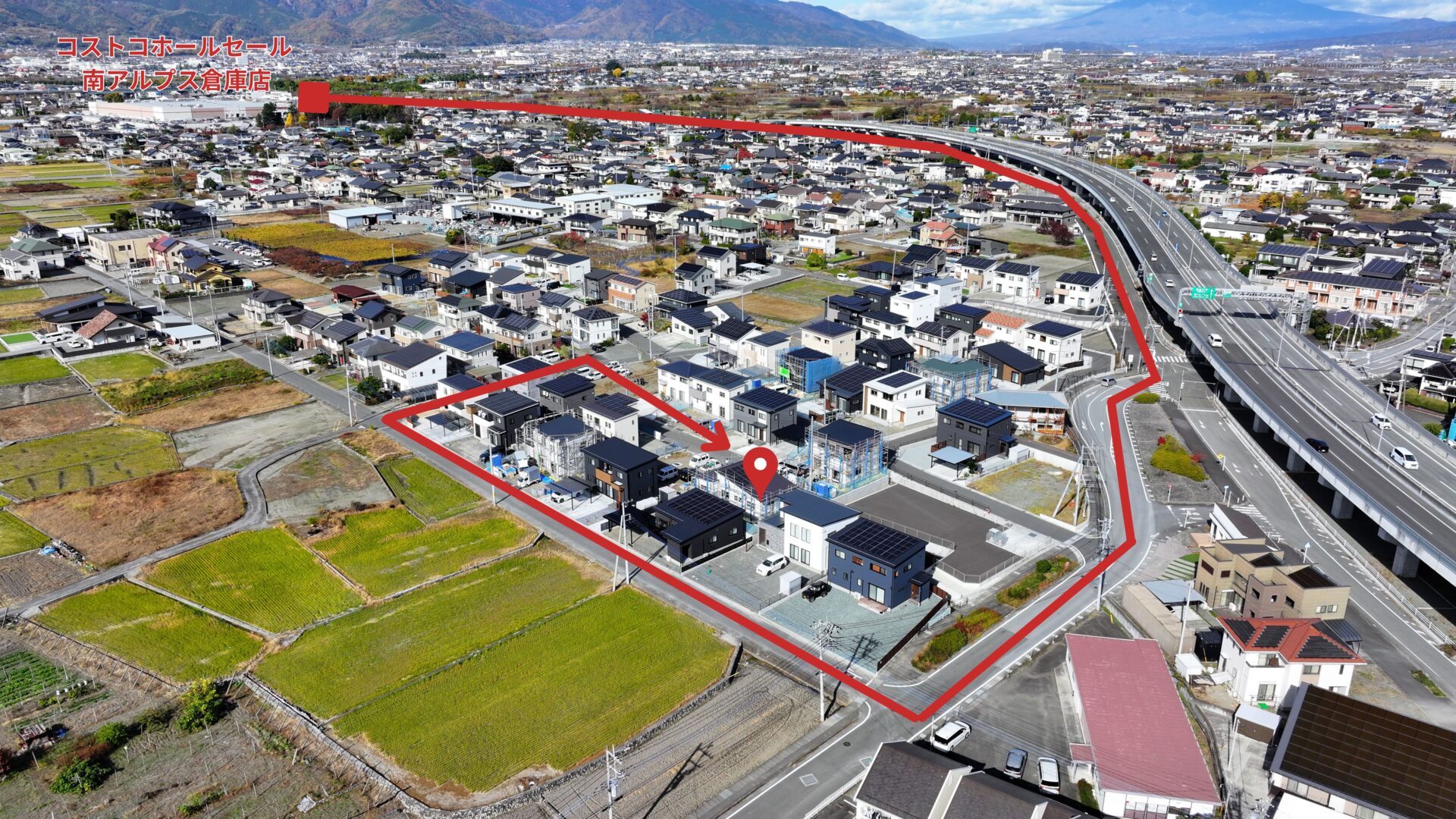 山梨県南アルプス市寺部B 32号棟（建売住宅）の周辺環境