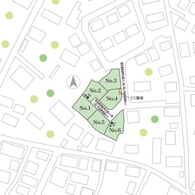 山梨県甲府市上石田Cの区画図