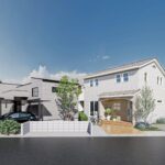 山梨県甲府市増上石田C（分譲地）の街並み分譲地パース