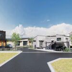 山梨県甲府市増上石田C（分譲地）の街並み分譲地パース