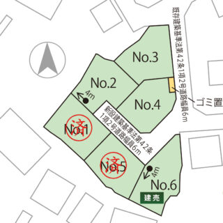 甲府市上石田C区画図
